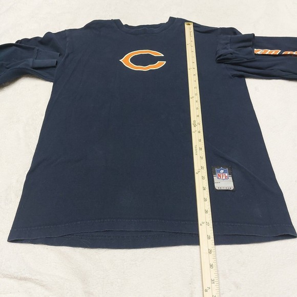 Reebok Men's Size Medium NFL Team Apparel Chicago Bears Navy Blue Long Sleeve - Picture 6 of 8